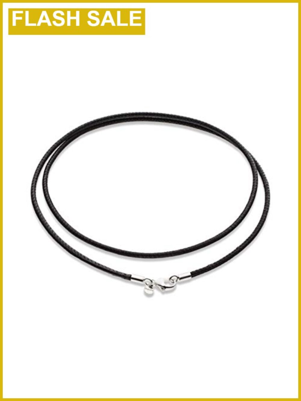 Italian Leather Cord Necklace with 925 Sterling Silver Lobster Clasp